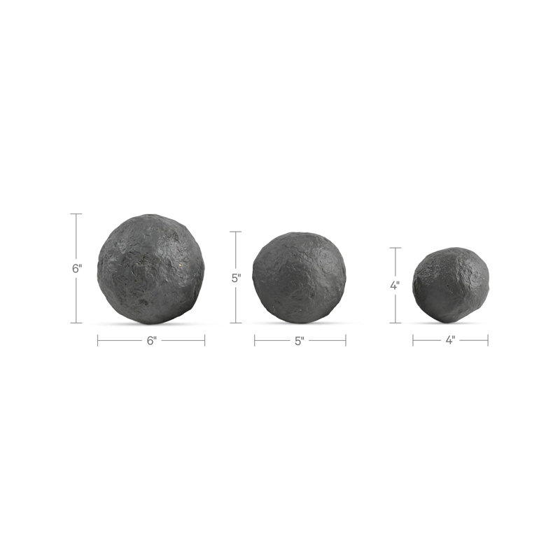 Balance Paper Mache Spheres-Set Of 3