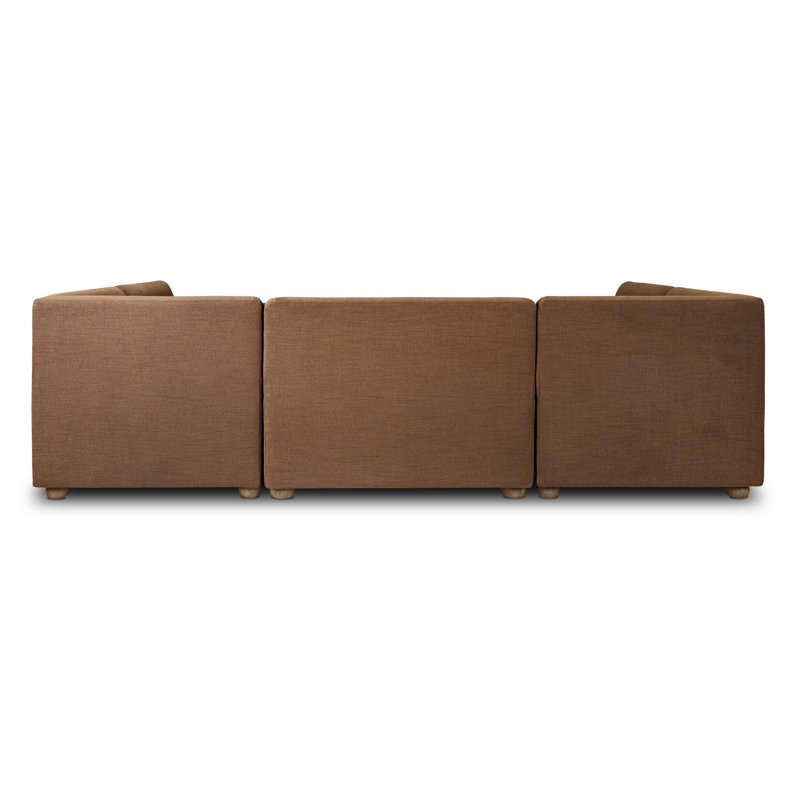 Clemence Sectional, 36" H x 128" W x 88.5" D