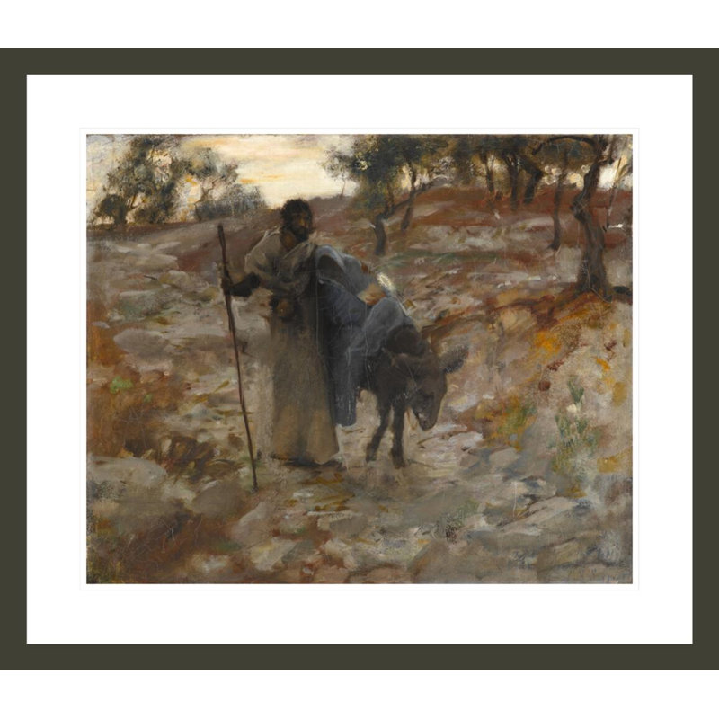La fuite en Égypte par John Singer Sargent, impression giclée sur cadre, H 23,5 po x l 27,15 po
