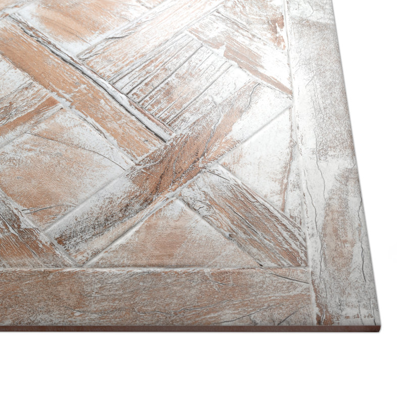 Kings Forest Lattice 17-5/8 In. X 17-5/8 In. Ceramic Floor And Wall Tile
