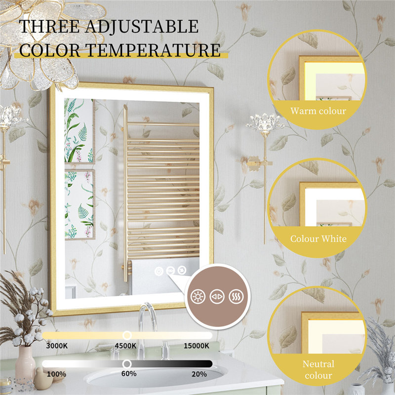 Throssell Aluminium Rectangle Wall Mirror, 60 cm x 120 cm