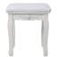 Ensemble de coiffeuse blanche princesse avec miroir et tabouret rembourrés, éclairage d'ambiance, table de maquillage en bois à 4 tiroirs pour chambre de fille, coiffeuse avec grand espace de rangement
