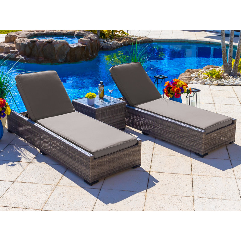 Ensemble de patio 19 pièces en rotin avec coussins Yussuf, Taupe, Gris, 6 pièces incluses