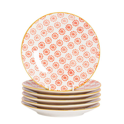 Nicola Spring - Hand-Printed Side Plates - 18cm