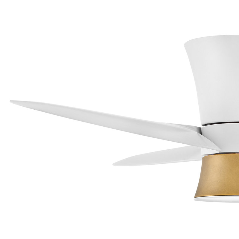 Neo 52-in Indoor/Outdoor Flush Mount Smart Ceiling Fan with Integrated LED + Remote, Matte White