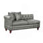Breathable Leatherette 4Pc Sectional Set 3X Reversible Loveseat / Chaise And 1X Ottoman Tufted Couch Pillows-191643368