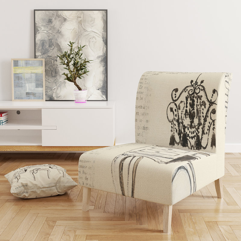 Paris Hotel Bathroom IV - Traditional Upholstered Slipper Chair