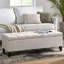 Bouton, couture de diamant, beige, rangement, design contemporain, fermeture à couvercle souple, pieds amovibles, rangement, sièges dans le vestibule, assemblage inclus, surpiqûres, coussins et couvertures nécessaires-130722673