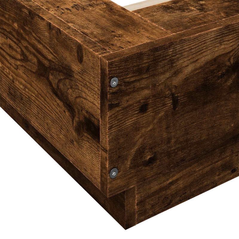 Bed Frame, Smoked Oak