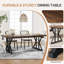 Galatea Metal Base Dining Table-125420935