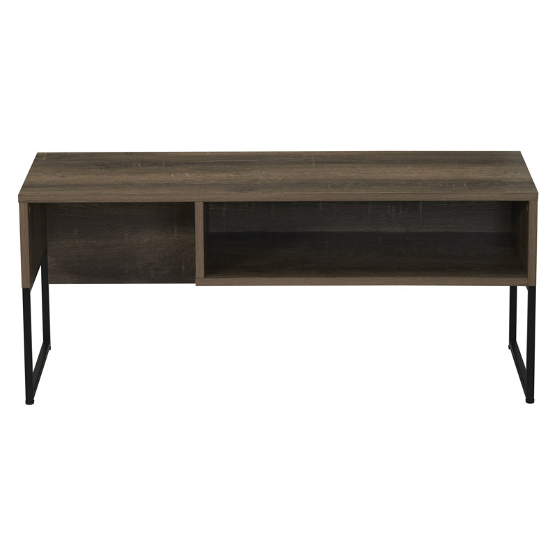 Ashwood Iron Wrap TV Stand in Rustic, Coffee/Black