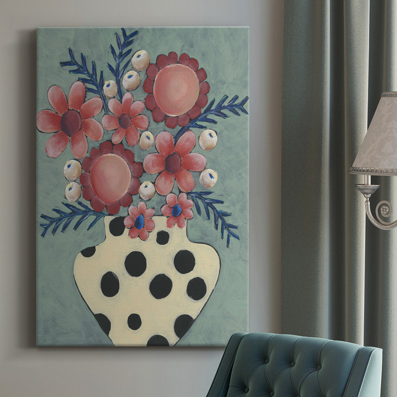 Jamboree Floral II - impression sur toile tendue, L 8 po x H 12 po