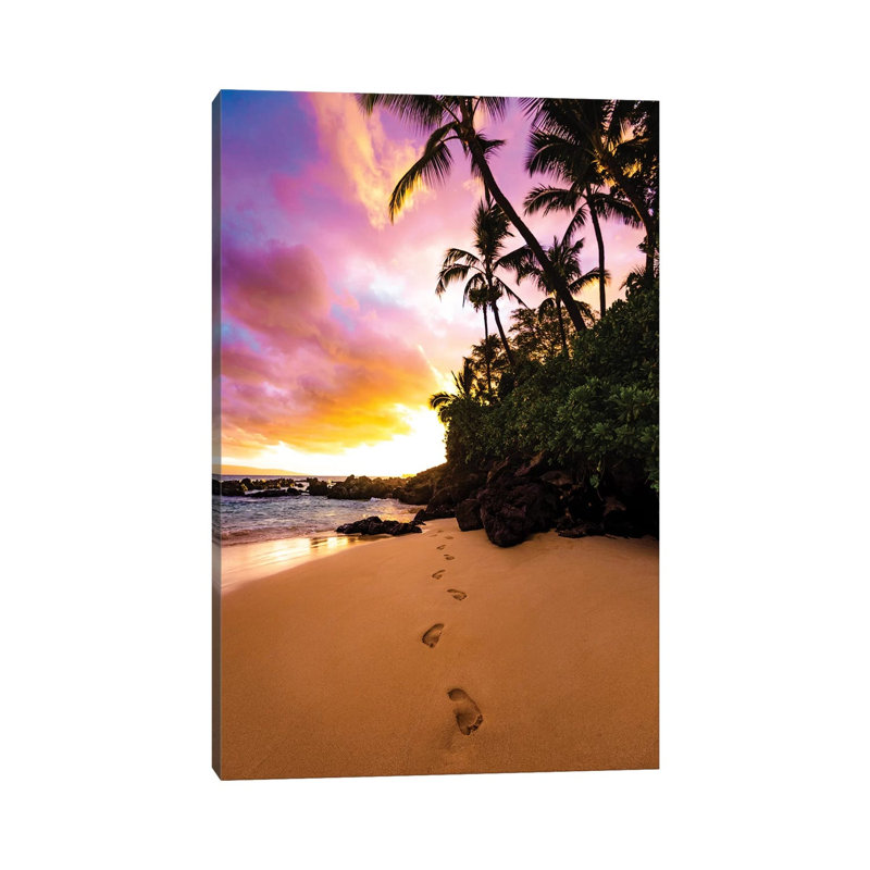 Footprints In The Sand by Lucas Moore - Wrapped Canvas Print, 66.04 cm H x 45.72 cm W x 1.91 cm D