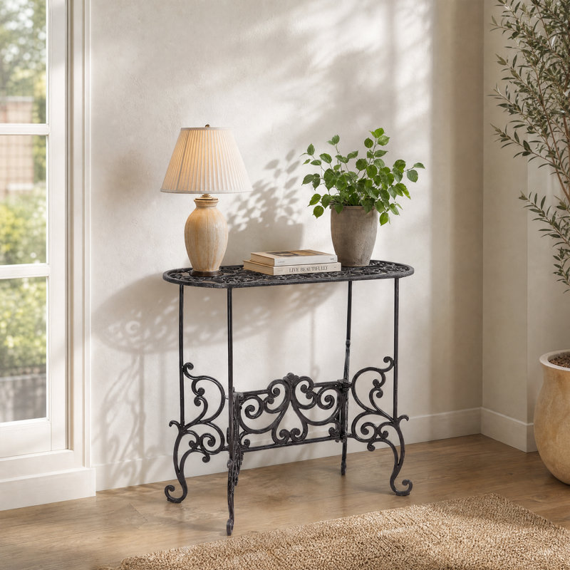 Support à plantes ovale en fonte, présentoir décoratif