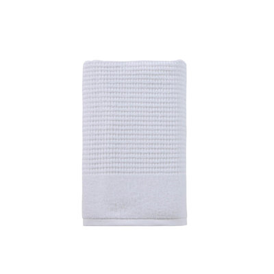 White Turkish Cotton 27" X 54" Checkered Bath Towel