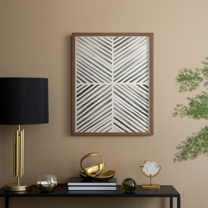 Abstract CLVIII Framed Print - Ready To Hang - Made in USA, Brown, 14" H x 11" W