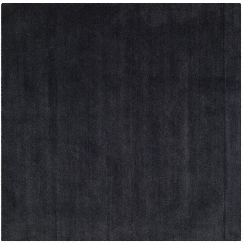 Frann Hand Tufted Wool Solid Color Rug, Square 4'