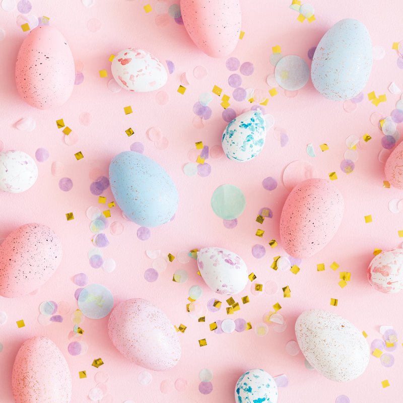 Easter Eggs - Wrapped Canvas Print, 30cm H x 30cm W x 3.8cm D