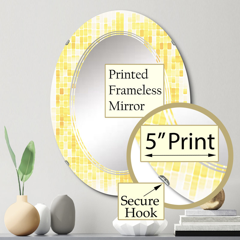 Avarna - Miroir mural moderne ovale, 30 po x 20 po