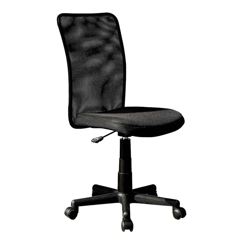 Chaise de bureau en filet mobili, noir