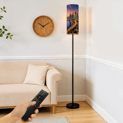 Lampe sur pied moderne à intensité variable avec abat-jour à pédale et abat-jour à mezzanine Miami Florida