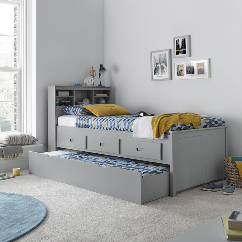Alerte UK Single - DE 90 X 190 Cm with Mattress, Grey