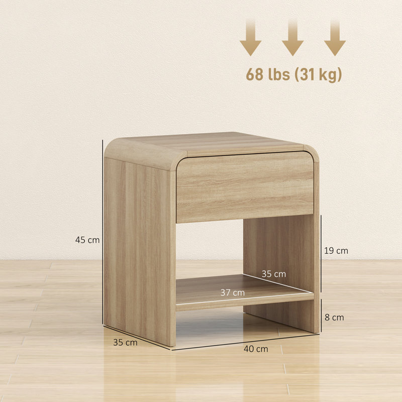 40 cm W Bedside Table