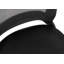 Chaise de bureau, hauteur réglable, pivotante, ergonomique, accoudoirs, bureau d'ordinateur, travail, filet noir, métal noir