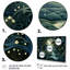 «Jungle River Collage At Night II - Jungle Multipanel», ensemble d'art mural