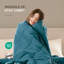 Couverture légère en duvet synthétique avec bordure en satin -21365931-61928215