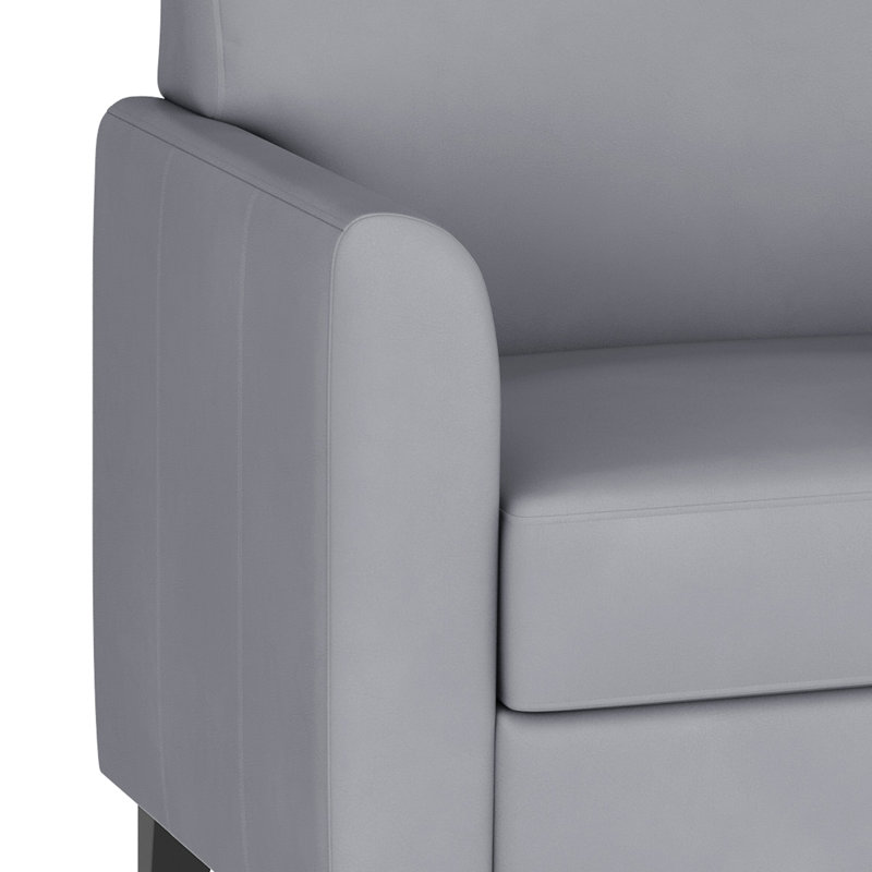 Diplomat Gray LeatherSoft Chair with Hardwood Frame