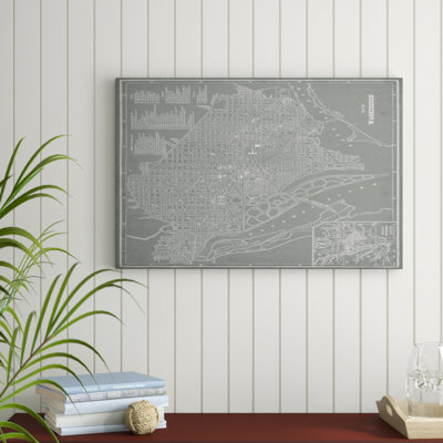 «City Map of Washington D.C.» Peinture sur toile