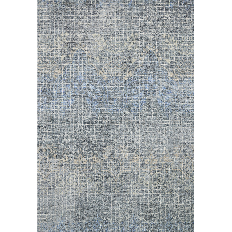 Baltes Wool Abstract Indoor Rug, Square 1'6" x 1'6"