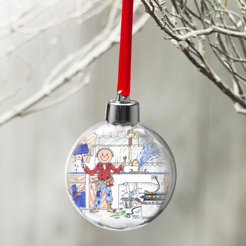 Ornement en forme d'ampoule de Noël personnalisable Mr. Fix It, Oui