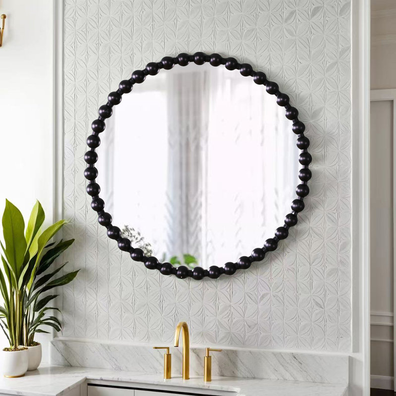 Round Mirror, Black