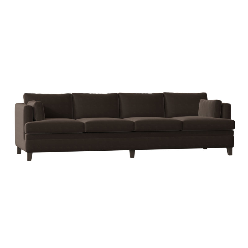 Canapé Todd, Graphite Metrolinen, Acajou brun