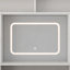 Coiffeuse Farmhouse avec miroir lumineux et rangement