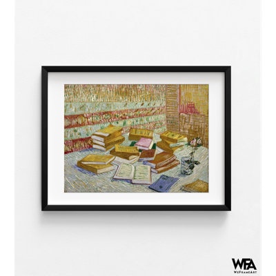 Les romans parisiens par Vincent Van Gogh, impression de livres Van Gogh, art mural Paris, art français Van Gogh, décoration murale, art mural encadré