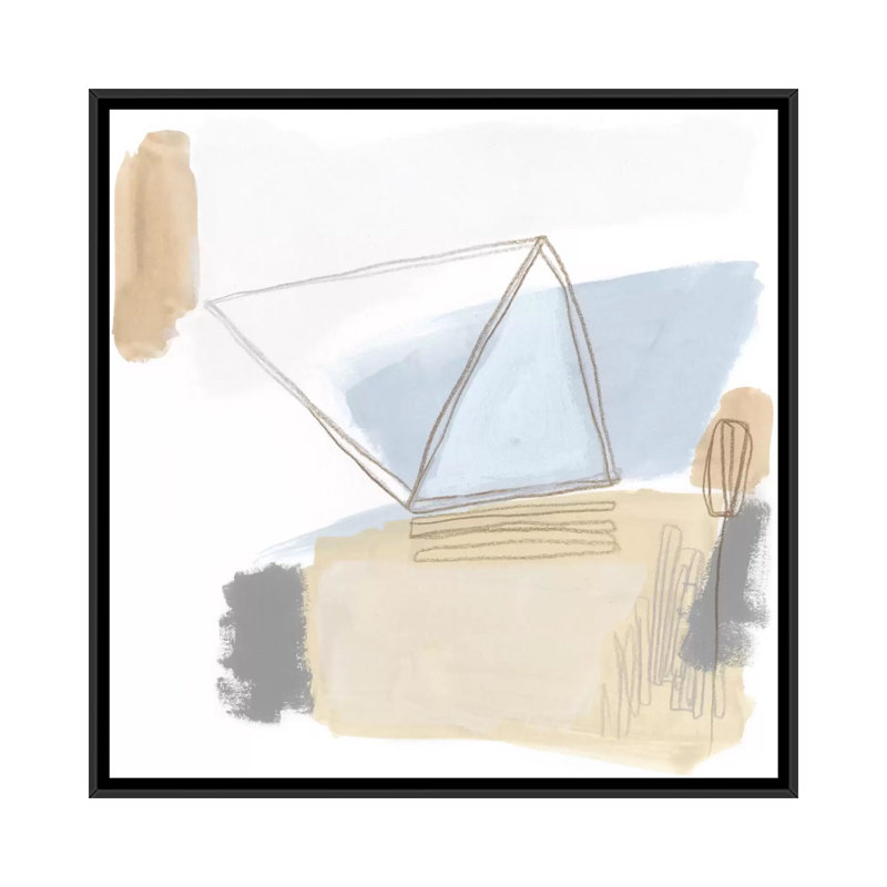 « overture vi », impression sur toile, H 18 po x l 18 po x P 1,5 po, Toile avec cadre noir, Pas de tapis