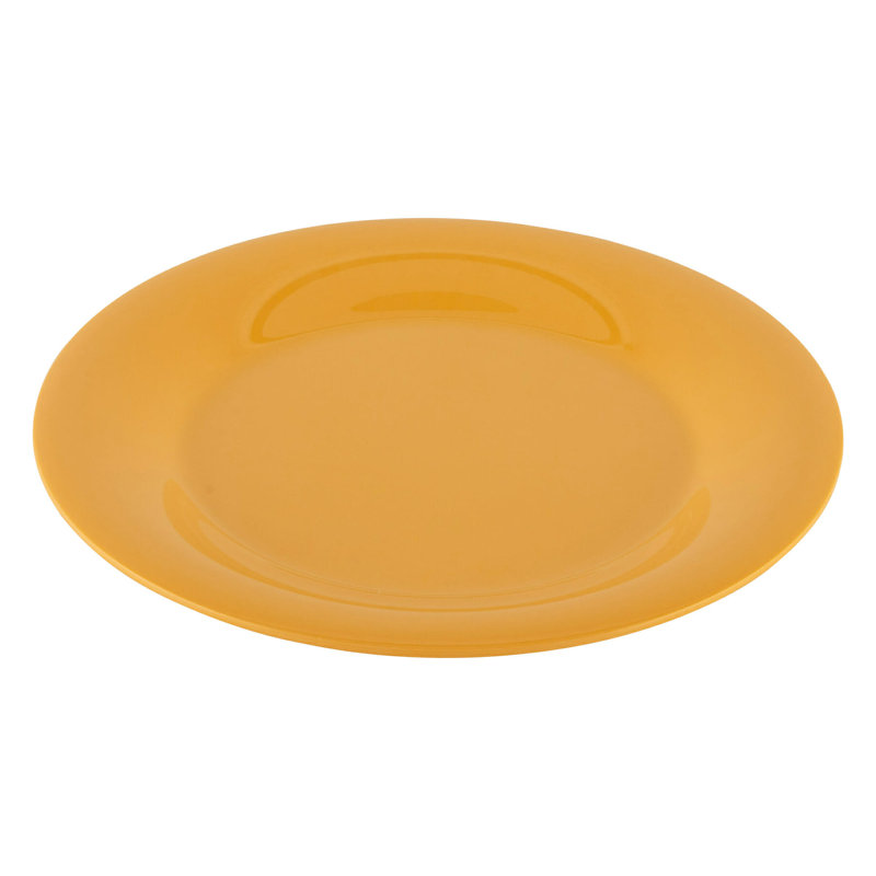  Assiette plate en mélamine 12 po, ensemble de 4, Jaune