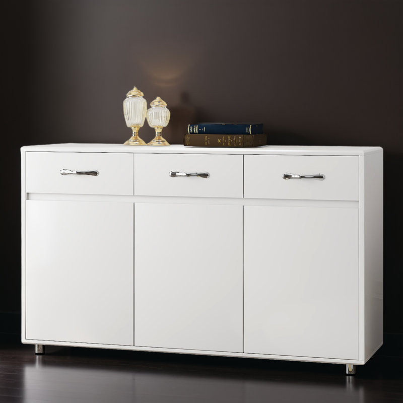 53" Kitchen Storage Sideboard Buffet Cabinet Console Table, White
