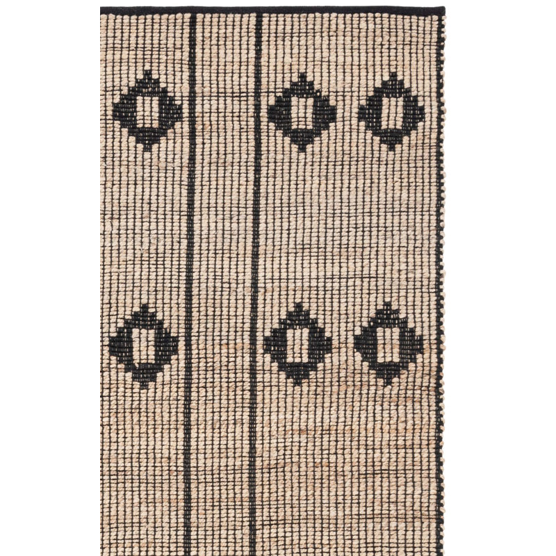 Kornelis natural fiber flatwoven jute rug, Rectangle 3 pi x 5 pi