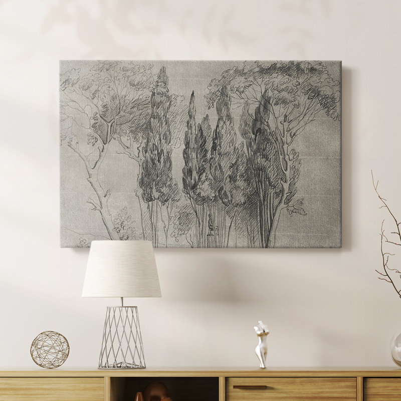 Croquis rétro - IV - Cavas enveloppés de galerie, H 12 po x l 18 po