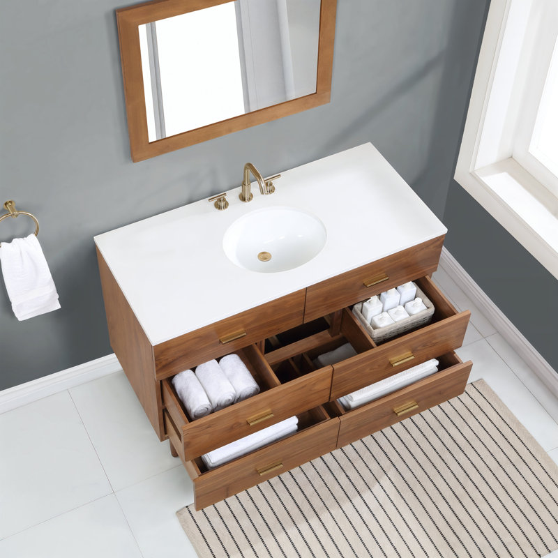 Dondi 48'' Single Bathroom Vanity with Quartz Top
