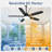 Cissline 52" Wet Plug-in Outdoor/Indoor Ceiling Fan with Light and Remote, IP65 Waterproof for Patio/Porch