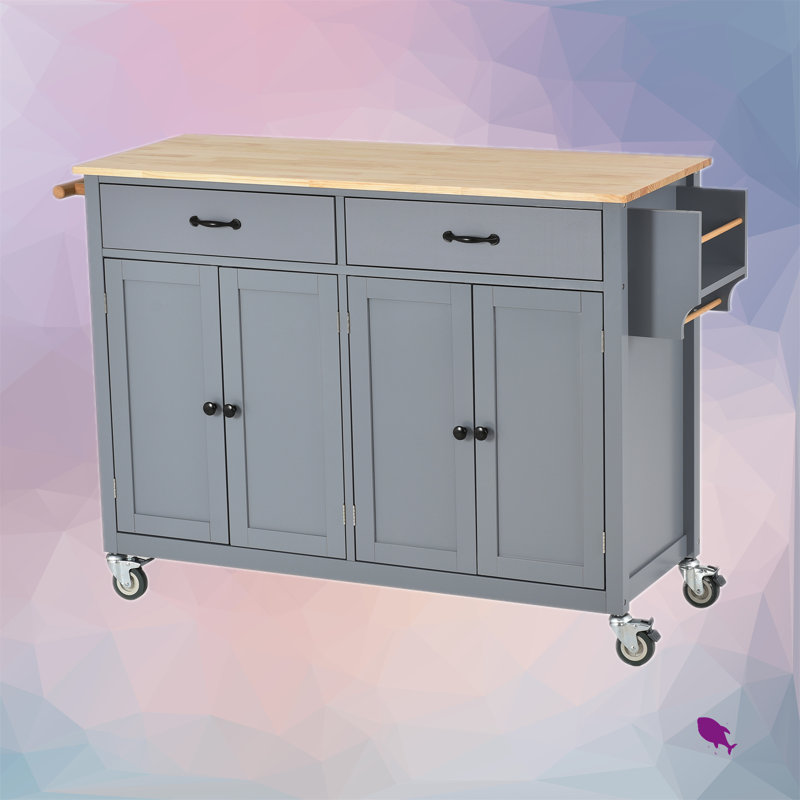 Latitude Run® Adalid Solid Wood Kitchen Cart & Reviews | Wayfair