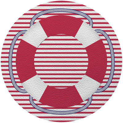 Lifeguard Buoy 16" Vinyl Placemat