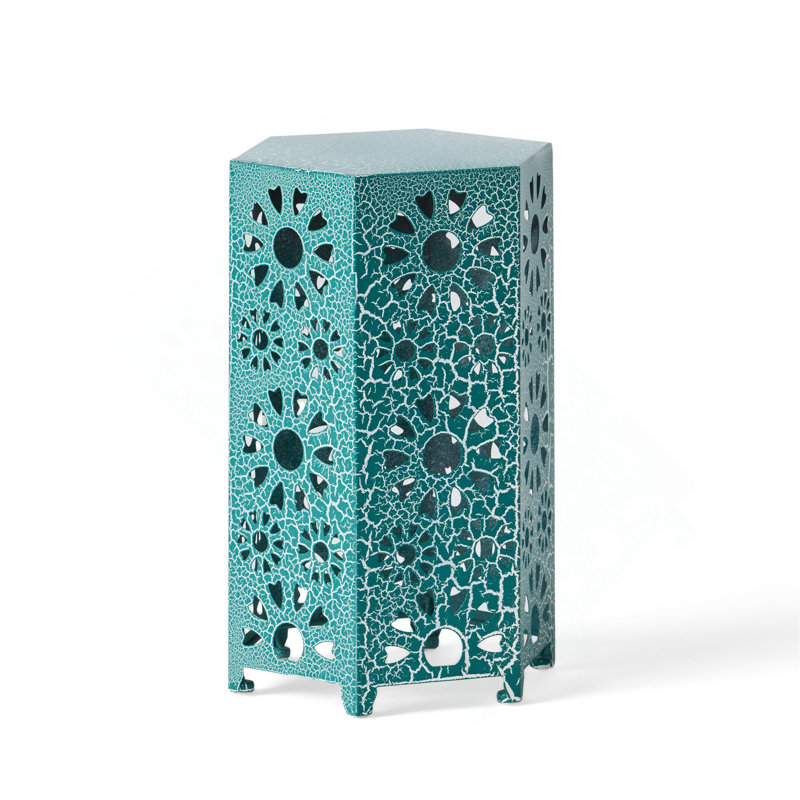 Eliana 12" Side Table, Teal, 18.5" H x 12" W x 10.5" D