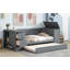 Lit de jour simple avec accoudoirs de rangement, lit gigogne et station de charge pratique pour plus de confort et d'organisation-1081968187