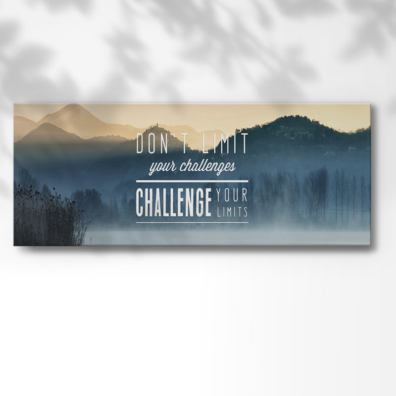 " Challenge Your Limits ", 20" H x 50" W x 1.5" D